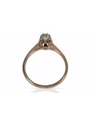 Ring Cubic Zirconia Original Vintage 14k s růžovým zlatým klasickým vinobraní VRC353